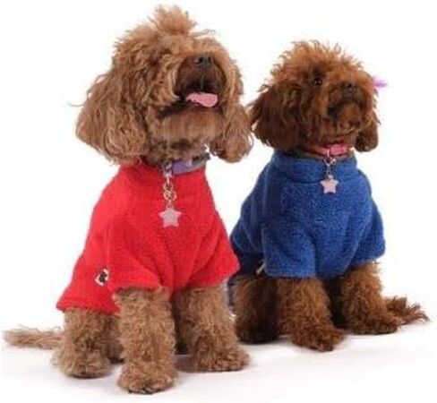 Doredo-g Teddy Bear Dog Hoodie, Plush Puppy Sweatshirt, Soft Warm Pet Outfit for Small Medium Dogs, Cozy Winter Fleece Clothes for Pets (Red, X-Large) in Saudi Arabia