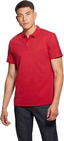 GUESS Men's Short Sleeve Paul Pique Tape Polo in Saudi Arabia