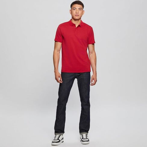 GUESS Men's Short Sleeve Paul Pique Tape Polo in Saudi Arabia