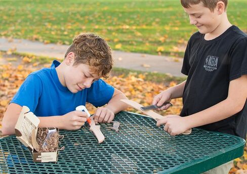 Wooden Knife Making Kit for Kids, Teens & Adults – Fun DIY Woodworking Craft Gift | Hardwood Blade with Handles, Sandpaper & Glue Included | Made in USA in Kuwait