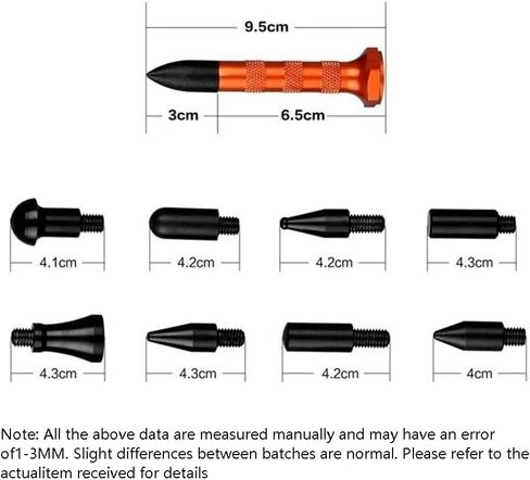 Automotive Repair Tool Professional Car Dent Tap Down Pen Sheet Metal Dent Repair Leveling Pen with Interchangeable Head Tools in Saudi Arabia