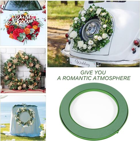 YARNOW 11.8 Inch Green Floral Foam Ring with Suction Cups for DIY Flower Arrangements, Wedding Car Decoration, and Florist Supplies in Saudi Arabia