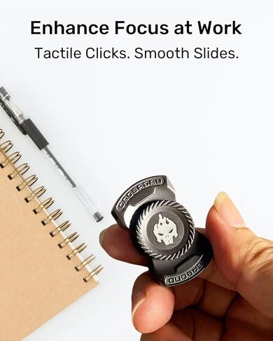 ألعاب فيدجيت المعدنية للبالغين - لعبة فيدجيت سلايدر هابتيك كليكر سبينر 3 في 1، ألعاب مكتبية صامتة لتخفيف التوتر للتركيز على القلق، أداة تململ للجيب للدراسة المكتبية (أسود) in Kuwait