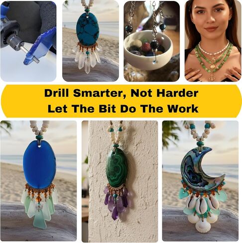 Diamond Drill Bit 2mm 3mm 30 Pieces Set Diamond Burr Set Drilling Sea Glass Sea Shells Stones Gemstones Gems Making Ornaments Jewelry Pendants Compatible with Dremel 30pcs. 2 mm 3 mm 1/8" 15 pcs. ea in Saudi Arabia