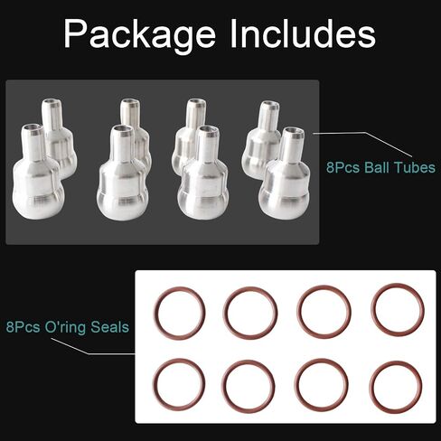 AUCERAMIC High Pressure Oil Rail Ball Tube Repair Kit Fit for 2003-2010 Ford 6.0L, for 2003-2007 Ford F-250 F-350 F-450 F-550 2004-2010 Ford E-350 E-450 with Tool&O-Rings in Saudi Arabia