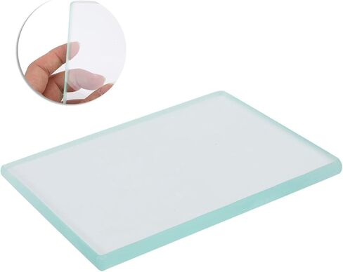 Leather Craft Polishing, Tempered Glass Burnisher Slicker Arts, Crafts Sewing Tools 130 X 100 8mm Glass Slicker for Plate Board Burnishing DIY Tool 5x4x0.3inch in Saudi Arabia