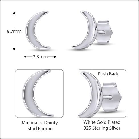 AFFY 14K Gold Plated 925 Sterling Silver Plain Minimalist dainty Stud Earrings Jewelry For Her Women Birthday in Saudi Arabia