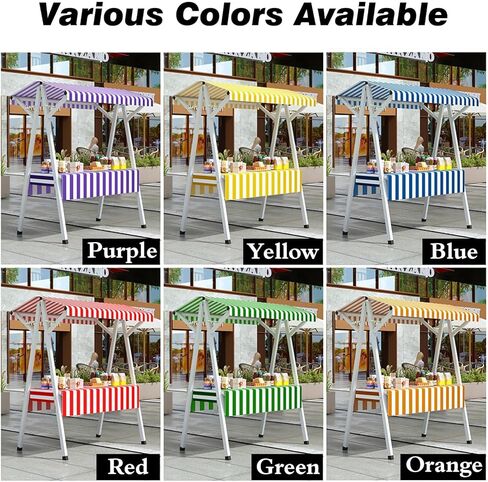 بائع عرض أرفف فولاذية شديدة التحمل، حامل طاولة عملي قائم على الأرض مع مظلة للمهرجانات/الأحداث/بيع السوق/التخييم - طوله 79 بوصة (أحمر، الطول 75 بوصة/190 سم) in Kuwait