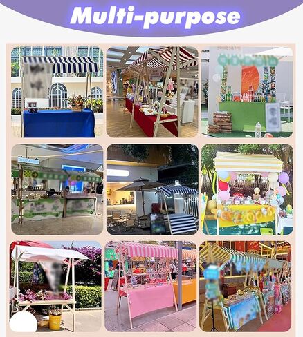 حوامل عرض محمولة قابلة للطي لمناسبات البائعين، 43 بوصة 51 63 بوصة 75 بوصة حامل كبير من الفولاذ الكربوني شديد التحمل للزهور/الطعام الساخن/اللعبة/الحرف اليدوية، سهل الاستخدام (أخضر، L 110 سم (43 3/10 بوصة)) in Kuwait