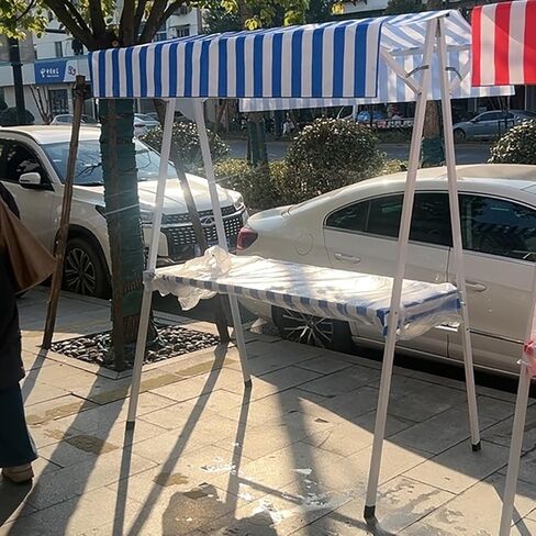 حوامل عرض محمولة قابلة للطي لمناسبات البائعين، 43 بوصة 51 63 بوصة 75 بوصة حامل كبير من الفولاذ الكربوني شديد التحمل للزهور/الطعام الساخن/اللعبة/الحرف اليدوية، سهل الاستخدام (أخضر، L 110 سم (43 3/10 بوصة)) in Kuwait