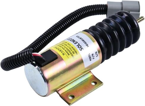 Fuel Shutdown Solenoid, 12V, P613-A1V12 2001ES-12E2U1, Compatible with Engine Throttle Replacement Part in Saudi Arabia