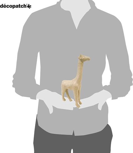 Décopatch - المرجع SA102O - الزرافة - كائن من الورق المعجن للتزيين - 19 × 7 × 28 سم - التزيين بأوراق ديكوباتش وغراء الورق والجليتر والدهانات in Kuwait