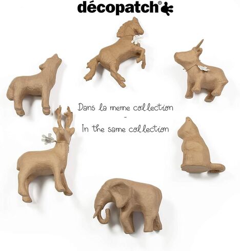 Décopatch - المرجع SA102O - الزرافة - كائن من الورق المعجن للتزيين - 19 × 7 × 28 سم - التزيين بأوراق ديكوباتش وغراء الورق والجليتر والدهانات in Kuwait