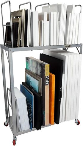 Creative Mark The Space Rover 2 - Paper and Board Cart for Storing & Organizing Papers, Boards, Photos, Drying Rack, Utility Cart, Steel Construction in Kuwait