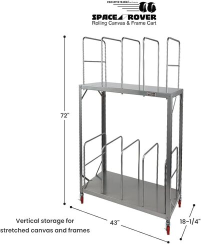 Creative Mark The Space Rover 2 - Paper and Board Cart for Storing & Organizing Papers, Boards, Photos, Drying Rack, Utility Cart, Steel Construction in Kuwait