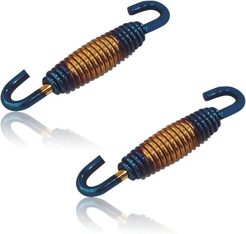 Motorcycle Exhaust Spring with Swivel Hooks, 40-60 mm Extended Range Stainless Steel Exhaust Pipe Spring Fasteners for Motorcycles, Scooters, ATVs Exhaust Pipe Muffler Swivel Springs (G/B) in Saudi Arabia