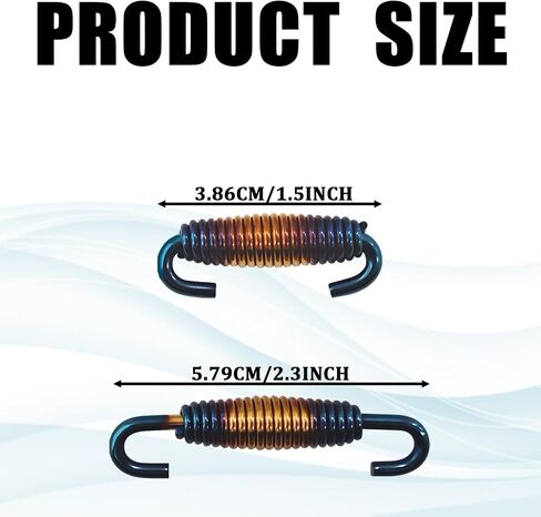 Motorcycle Exhaust Spring with Swivel Hooks, 40-60 mm Extended Range Stainless Steel Exhaust Pipe Spring Fasteners for Motorcycles, Scooters, ATVs Exhaust Pipe Muffler Swivel Springs (G/B) in Saudi Arabia