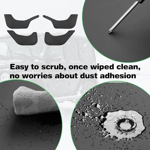 4PCS Door Anti-Kick Pads for Tesla Model 3 2021-2022 Door Dust Resistant Protector Pads for Model 3 Accessories Leather Black in Saudi Arabia