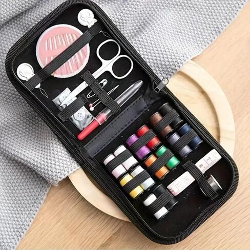 Complete Sewing Kit for Adults - Compact Mini Sewing Supplies for Grandma, Mom, Adults, Beginner - Includes Scissors, Thread, Measuring Tape, and More in Saudi Arabia