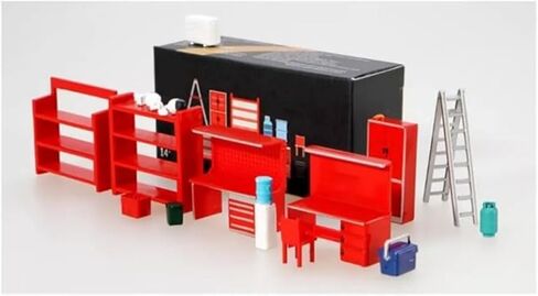 16Pcs/Set 1/64 Scale Garage Furniture Tools Diorama Model Kit Car Workshop Maintenance Tool Display Scene Model Toy SC02 in Saudi Arabia