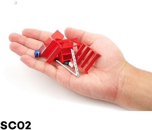 16Pcs/Set 1/64 Scale Garage Furniture Tools Diorama Model Kit Car Workshop Maintenance Tool Display Scene Model Toy SC02 in Saudi Arabia