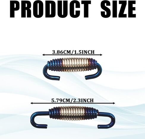 Motorcycle Exhaust Spring with Swivel Hooks, 40-60 mm Extended Range Stainless Steel Exhaust Pipe Spring Fasteners for Motorcycles, Scooters, ATVs Exhaust Pipe Muffler Swivel Springs (G/B) in Saudi Arabia