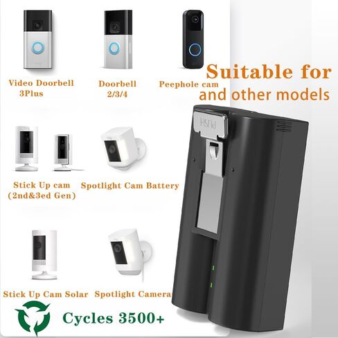 Upgraded,1Pack Ring Batteries Charger,A Charger Compatible with Ring Batteries,LED Digital Display,Dual Charging,for Ring Doorbell Camera 2/3/4,3Plus,Ring Spotlight Camera and Stick Up Cam (White) in Saudi Arabia