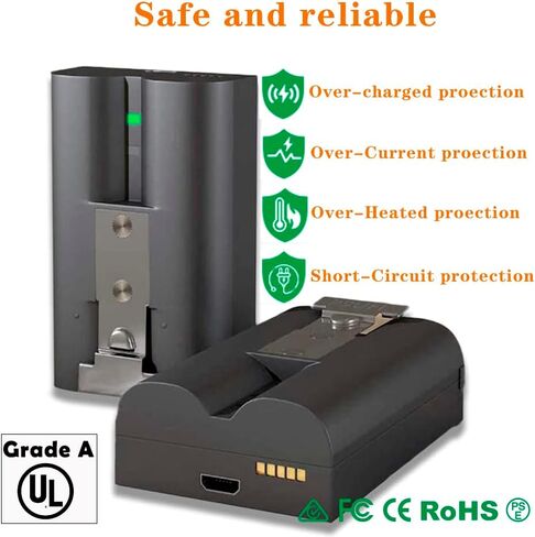 Upgraded,1Pack Ring Batteries Charger,A Charger Compatible with Ring Batteries,LED Digital Display,Dual Charging,for Ring Doorbell Camera 2/3/4,3Plus,Ring Spotlight Camera and Stick Up Cam (White) in Saudi Arabia