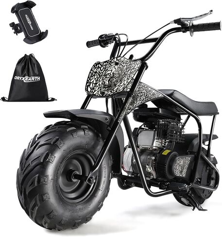 Oryxearth 105CC Kids Dirt Bike - 4-Stroke Gas Mini Motorcycle for Off-Road & Trail Riding, EPA Approved, Supports 185 LBS (Up to 28 MPH), for Adults and Teens, Skull Color in Saudi Arabia