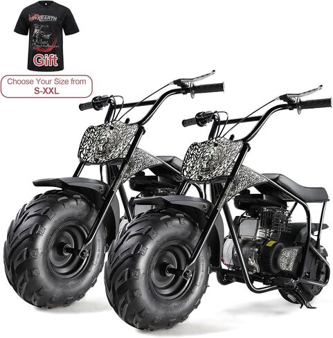 Oryxearth 105CC Kids Dirt Bike - 4-Stroke Gas Mini Motorcycle for Off-Road & Trail Riding, EPA Approved, Supports 185 LBS (Up to 28 MPH), for Adults and Teens, Skull Color in Saudi Arabia