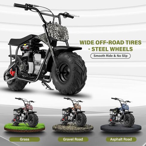 Oryxearth 105CC Kids Dirt Bike - 4-Stroke Gas Mini Motorcycle for Off-Road & Trail Riding, EPA Approved, Supports 185 LBS (Up to 28 MPH), for Adults and Teens, Skull Color in Saudi Arabia