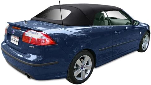 Sierra Auto Tops بديل علوي قابل للتحويل لـ SAAB 900S/900SE Cabriolet 1996-1998، قماش Stayfast، أسود in Kuwait