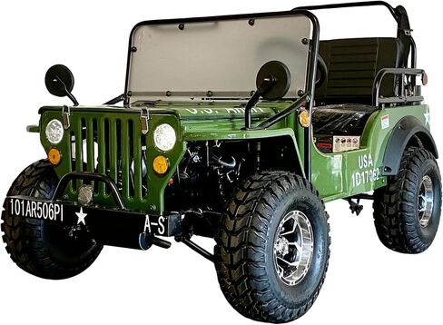 125CC Willys GO Kart | Venom | 125CC COOLSTER GO-Kart for Children, Young Adults (Camo Green) in Kuwait