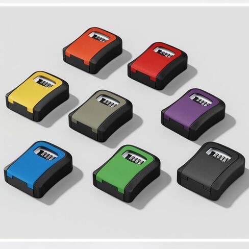 MEETSWEET Secure Wall Mount Key Lock Box with 4-Digit Password Protection - Outdoor Key Safe for Keys (Black) in Saudi Arabia