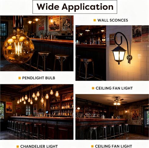 مصابيح إضاءة G25/G80 LED غلوب، مصابيح LED غلوب 4 وات غير قابلة للتعتيم g25 غلوب 40 وات، أبيض دافئ 2700 ك، أضواء مرآة مكياج لغرفة النوم، مصابيح إضاءة ثريا سبوتنيك حديثة من الزجاج الشفاف 6 عبوات in Saudi Arabia