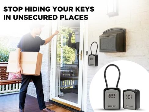 Decoration Code Key Box for Cateye Keybox Home Door Lock Anti-Theft Door Temporary Storage Box (Black) in Saudi Arabia