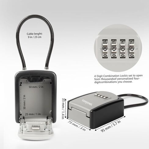 Decoration Code Key Box for Cateye Keybox Home Door Lock Anti-Theft Door Temporary Storage Box (Black) in Saudi Arabia
