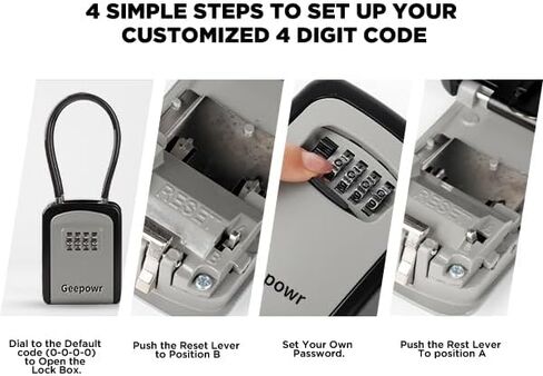 Decoration Code Key Box for Cateye Keybox Home Door Lock Anti-Theft Door Temporary Storage Box (Black) in Saudi Arabia