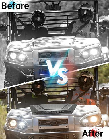 غطاء محرك السيارة مغرفة مع شبكة لـ Kawasaki Mule Pro، مادة PP من ألياف الكربون غطاء غطاء محرك توربو أمامي مع فتحات شواء مدخل تدفق الهواء لملحقات Kawasaki Mule Pro FXT DXT DX FX 2015-2025 in Saudi Arabia