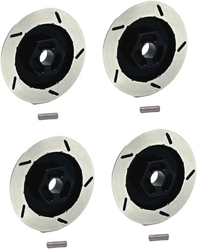 4 Pieces RC Car Brake Disc Wheel Brake Disc Decoration Precision CNC Machined Metal Construction Upgrade Part Suitable for RC Car Maintenance, Gold in Saudi Arabia