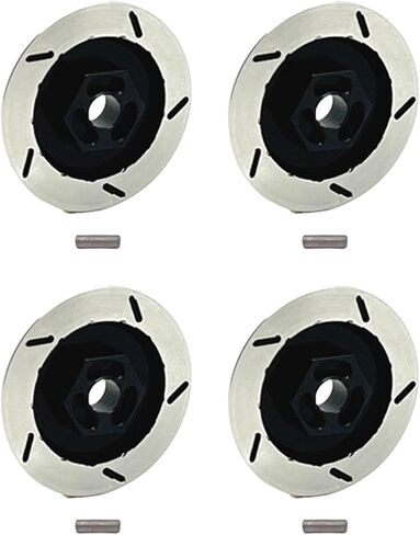 4 Pieces RC Car Brake Disc Wheel Brake Disc Decoration Precision CNC Machined Metal Construction Upgrade Part Suitable for RC Car Maintenance, Gold in Saudi Arabia