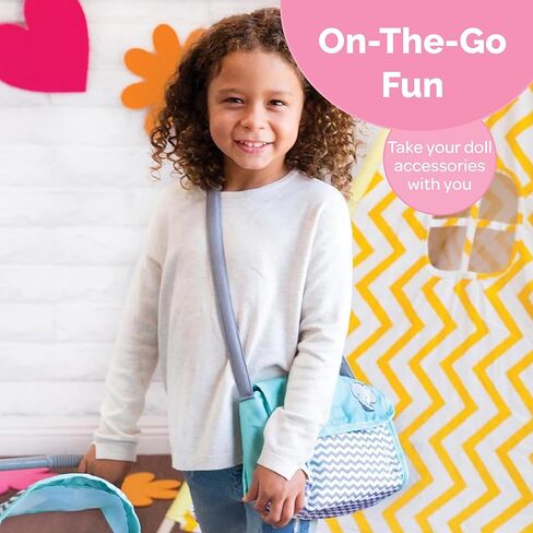 Adora Gender-Neutral Zig Zag Baby Doll Diaper Bag for Interactive Nurturing Pretend Play in Kuwait