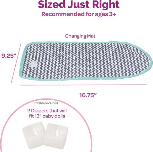 Adora Gender-Neutral Zig Zag Baby Doll Diaper Bag for Interactive Nurturing Pretend Play in Kuwait