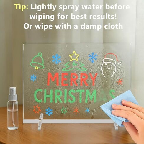 لوحة رسم LED Godeprot مقاس 13.8 × 10 بوصة مع 12 قلم تحديد و4 أوضاع إضاءة و7 ألوان ومحول * سلسلة تعليق، لوحة رسائل كتابة للمسح الجاف بفن النيون للأطفال والبنات وهدايا عيد الميلاد في الهالوين in Kuwait