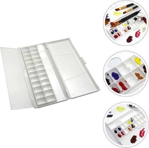 Artibetter Foldable Watercolor Pigment Box Portable Mixing Palette for Artists and Students Non-penetrating Paint Tray Suitable for Watercolor Oil and Painting Tools in Saudi Arabia