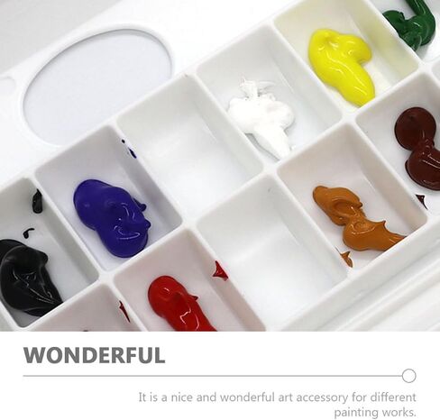 Artibetter Foldable Watercolor Pigment Box Portable Mixing Palette for Artists and Students Non-penetrating Paint Tray Suitable for Watercolor Oil and Painting Tools in Saudi Arabia