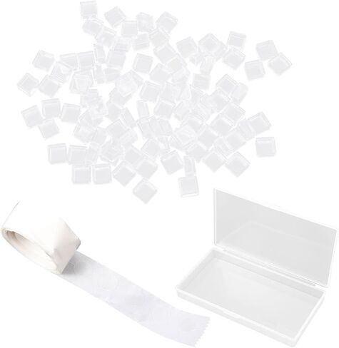 SEWACC Transparent Mini Divided Watercolor Plastic Box with Pigment Holder for Artists and Students Small Compartments with Storage Container and Tape Stable for Organized Craft Supplies in Saudi Arabia