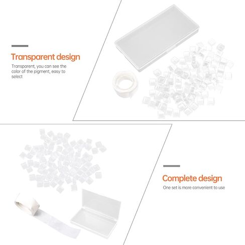 SEWACC Transparent Mini Divided Watercolor Plastic Box with Pigment Holder for Artists and Students Small Compartments with Storage Container and Tape Stable for Organized Craft Supplies in Saudi Arabia