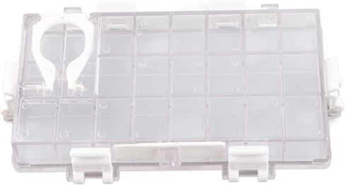 Watercolor Box 24 Grids Large Capacity Transparent Keep Wet Gouache Paint Storage Case for Art Students Sketching Outside Plastic 17 x 9cm in Saudi Arabia