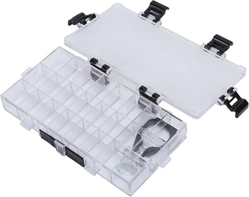 Watercolor Box 24 Grids Large Capacity Transparent Keep Wet Gouache Paint Storage Case for Art Students Sketching Outside Plastic 17 x 9cm in Saudi Arabia